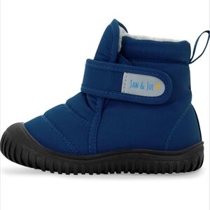 Jan & Jul Blue and Black Waterproof Rain & Snow Boots with Velcro Strap